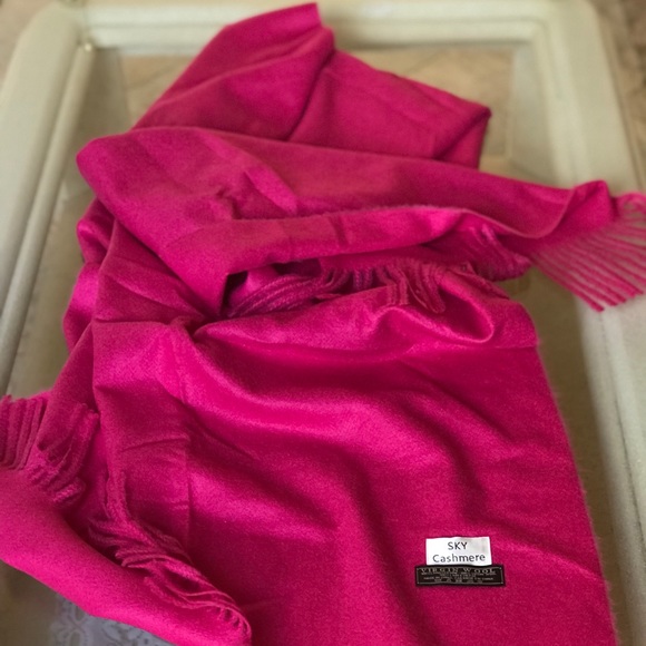 Cashmere Scarf hot pink : super long - Picture 1 of 2